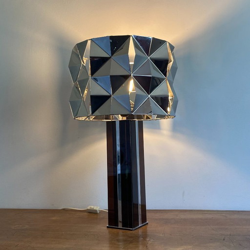 Kinetic lamp. 1970. Smoked plexiglass. Space age.