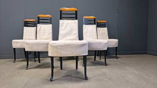 Vintage eetkamerstoelen van Giorgetti, jaren 70.