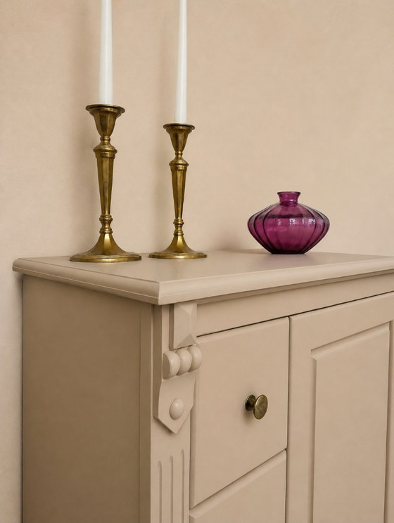 Image 1 of Powder pink pine lard cupboard, maid's cupboard, buffet cabinet