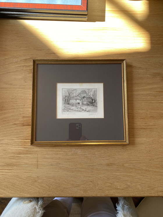 Image 1 of Original etching Mill by Paul Heinz Briest