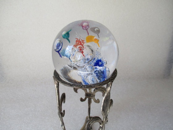 Image 1 of Antique and vintage Murano glass letter weight, mid-20th century.