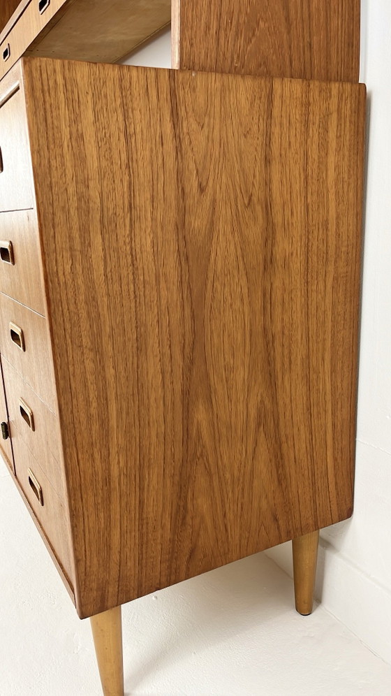 Swedish vintage teak veneer bookcase – Wood, Mid Century Modern (photo 15 of 16)