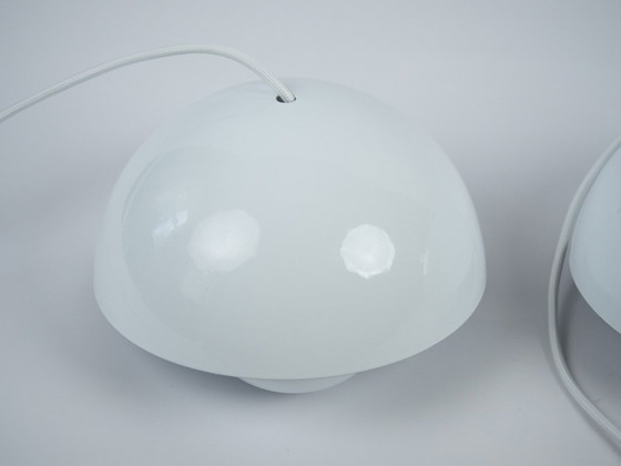 Pair Of 2 Danish Vintage Lamps Flowerpot By Verner Panton, Louis Poulsen, 1968 – Pendant lamps, Other (photo 10 of 12)