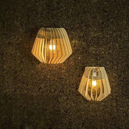 Lampada da parete in legno Bomerango Wall Spin