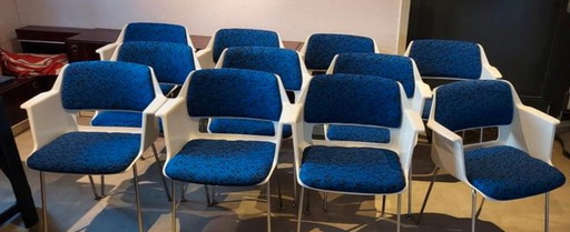 Set Of 10 Gispen 2225 Chairs