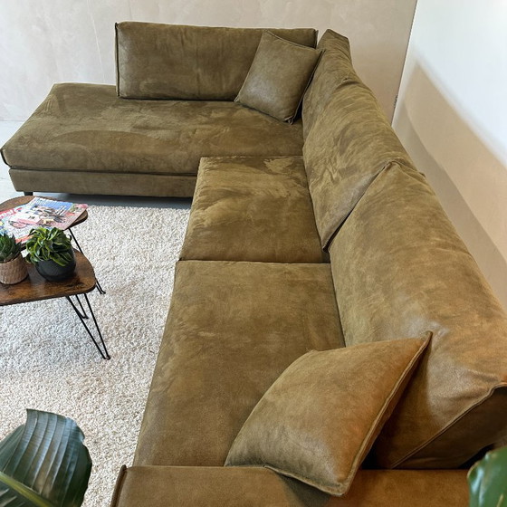 Image 1 of Hoekbank olijfgroen 308x210cm