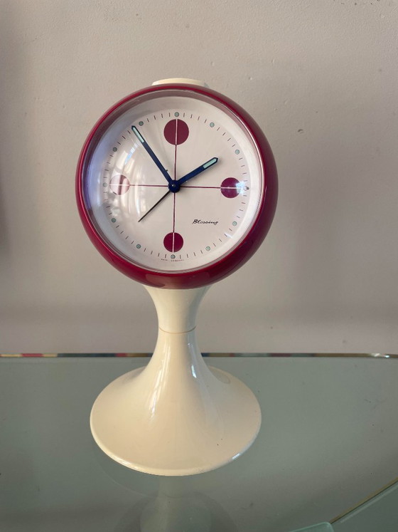 Horloge vintage Space Age avec fonction alarme – Blessing, Pendules, Plastic (photo 8 of 11)