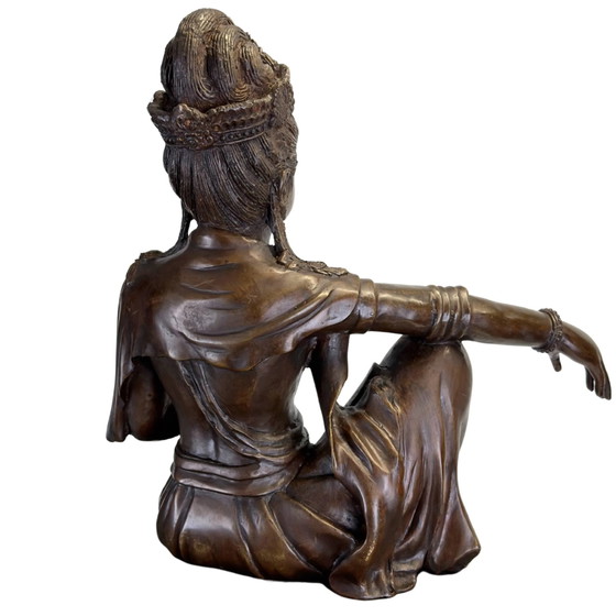 Monumentale Statua Antica Francese in Bronzo di Guanyin "Monet" – Unico Angolo-Sitter Stile Reale Alto (57 (photo 6 of 11)