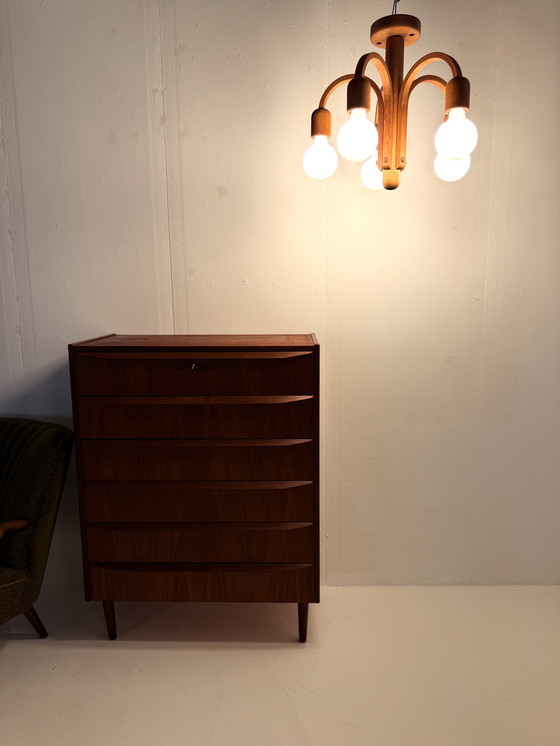 Image 1 of Vintage teakhouten plagonnière ‘Candela’, Domus ‘80