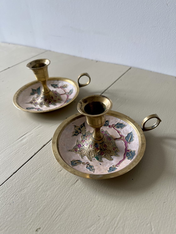 Image 1 of Paar Kerzenhalter aus Messing