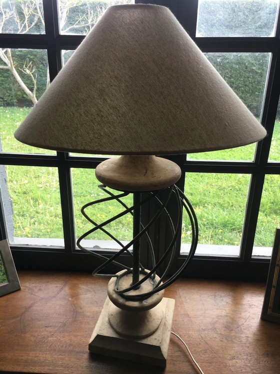 Stone and metal lamp – Table lamps, Vintage (photo 6 of 11)