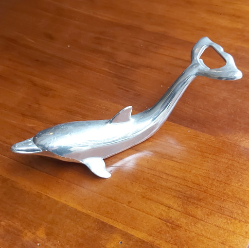 Apribottiglie vintage a forma di delfino