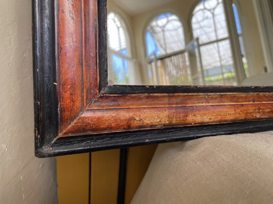 Image 1 of Specchio francese in legno frivolo Luigi Filippo 40 cm