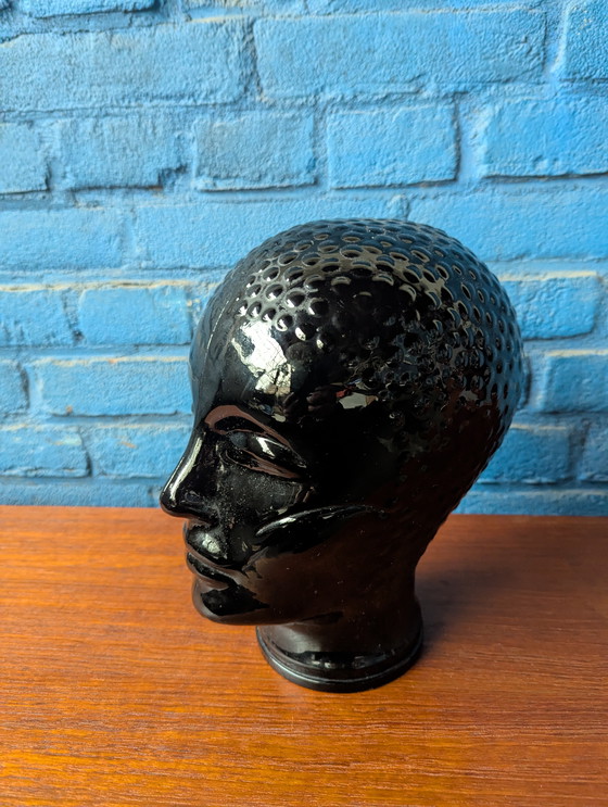 Image 1 of Vintage glazen mannequin hoofd