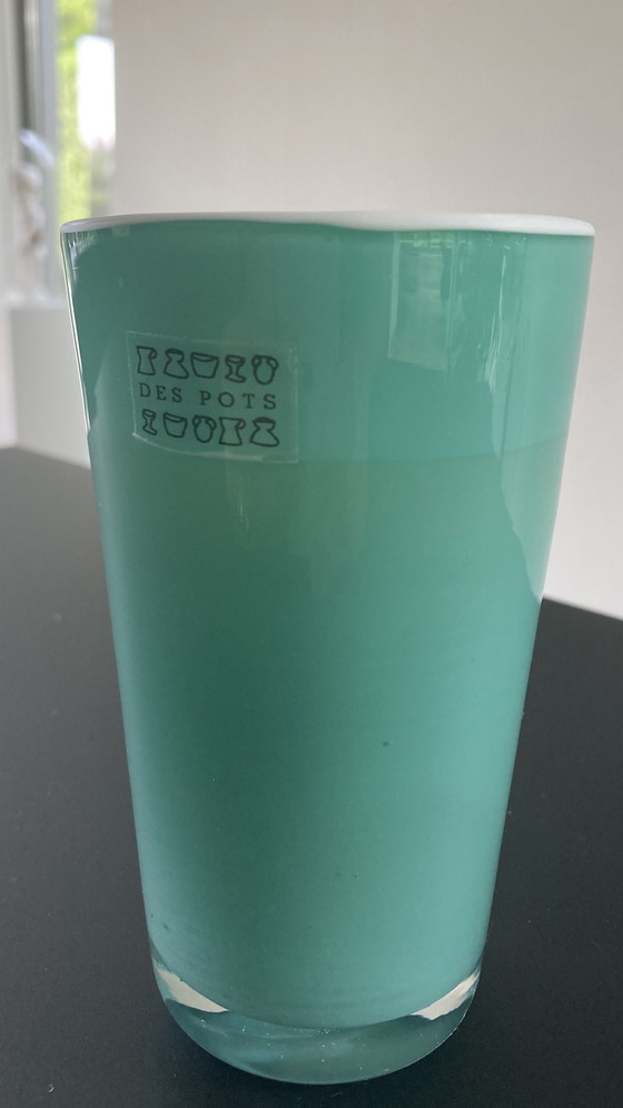 Image 1 of Azuurblauw vaasje, merk Despots