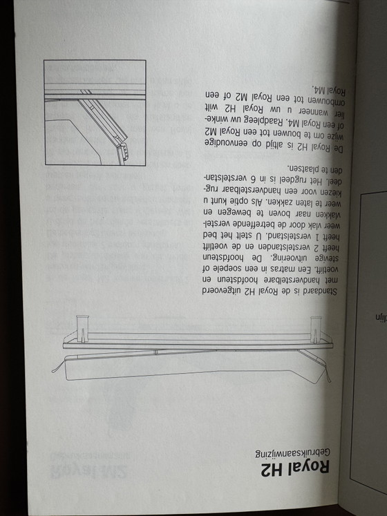 Cadre de lit simple Auping Royal H2, réglable manuellement – Lits 1 personne, Metal, Wood (photo 3 of 5)