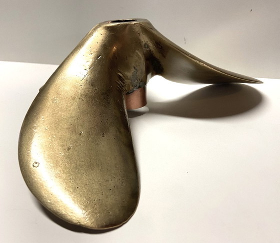 Antique Marine Three-Blade Boat Propeller Solid Bronze Early 1900s Collector, Decorative Objects, Gold (photo 5 of 12)