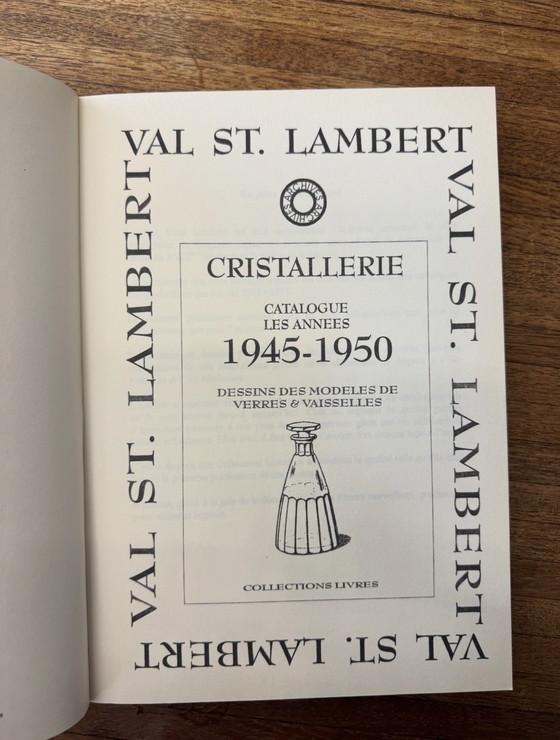 Image 1 of Val Saint Lambert - Set di 6 coppe di cristallo - Servizio Mery. Art Déco anni '40