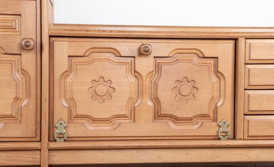 Image 1 of Französisches Sideboard aus massiver Eiche von Guillerme und Chambron für Your Home 1960.
