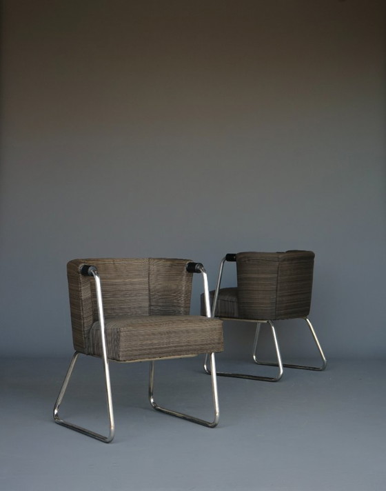 Fauteuils tubulaires modernistes d'Artifort, années 1930 – Bois, Mid Century Modern (photo 12 of 23)