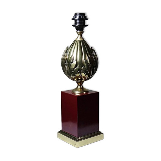Große Vintage-Lampe Le Dauphin Modell Verona aus Messing, 1970er Jahre