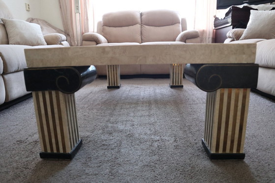 Image 1 of Tavolino da caffè tessellato Maitland Smith, Stati Uniti, anni '80