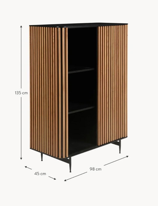 Mueble: Aparador Linea con puerta corredera y frente acanalado