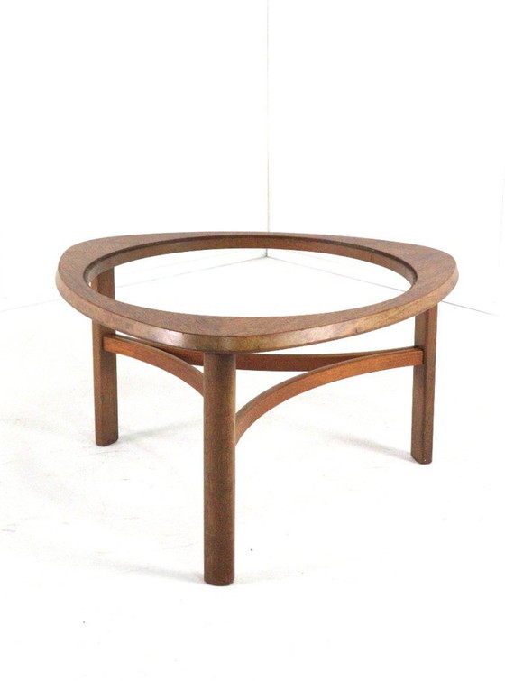 Image 1 of Table basse Nathan avec verre vintage 'Bicester'
