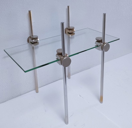 Image 1 of Scaffale espositivo vintage in vetro e metallo