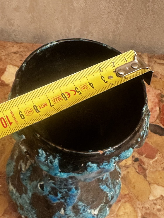 Image 1 of Vaso Fat Lava Blue - Atelier du Cyclope Annecy - anni '60 -'70