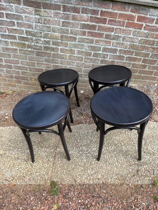 4 x Tabourets TON/Thonet - Modèle N°60 – krukjes, Wood