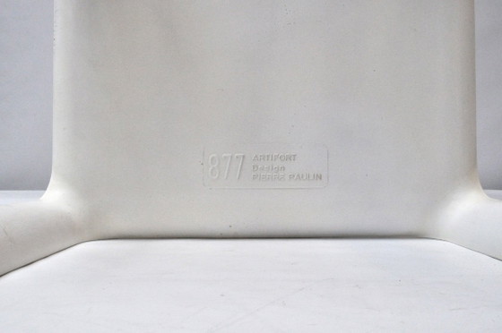 Image 1 of Artifort 877 Beistelltisch – Pierre Paulin – Original weiß – 1965