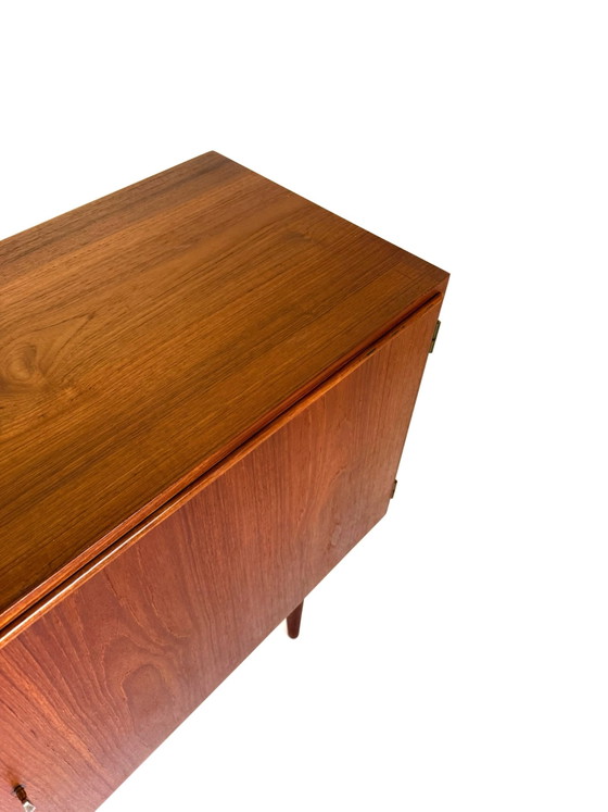 Buffet bas vintage danois en teck, Poul Hundevad ‘60, Bois, Marron (photo 8 sur 15)