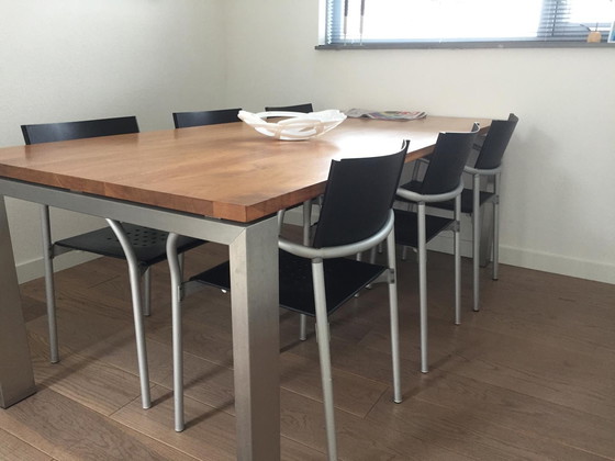 Image 1 of Table de salle à manger en noyer américain 210x95