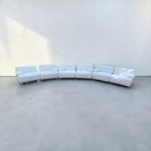 Fiandra 2-zitsbank van Vico Magistretti voor Cassina, jaren 70, set van 2