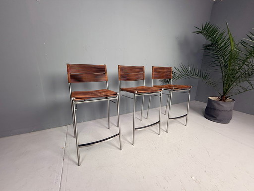 Tito Agnoli – Ensemble de trois tabourets de bar « Miss B », Italie, 1997