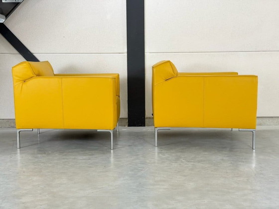 Design on Stock Bloq Armchairs - as new - ocher yellow – Leather (photo 7 of 9)