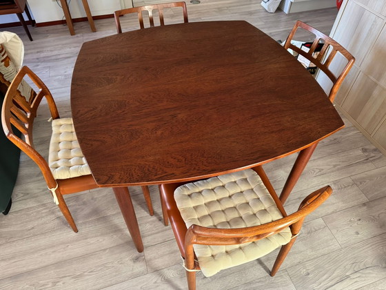 Image 1 of Tavolo da pranzo allungabile in stile vintage danese con 4 sedie