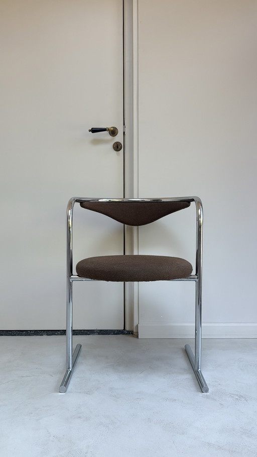 Vintage chrome S30 Thonet chair – eetkamerstoelen, Textile