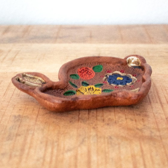 Image 1 of Bunte Keramikschale in Hasenform, signiert Ceramica Marquez