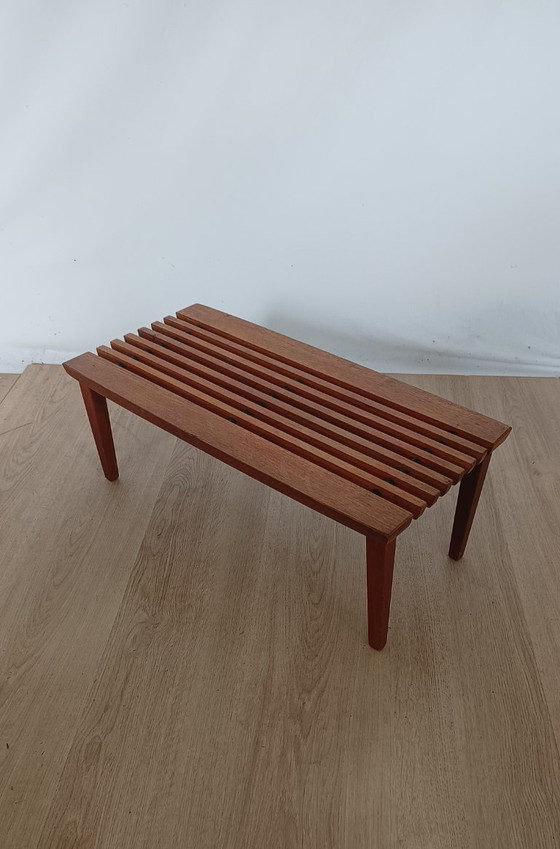 Image 1 of 1950s slatted bench or side table