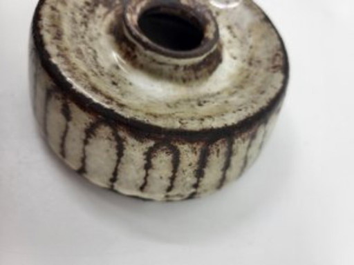 Brutalist style glazed stoneware vase