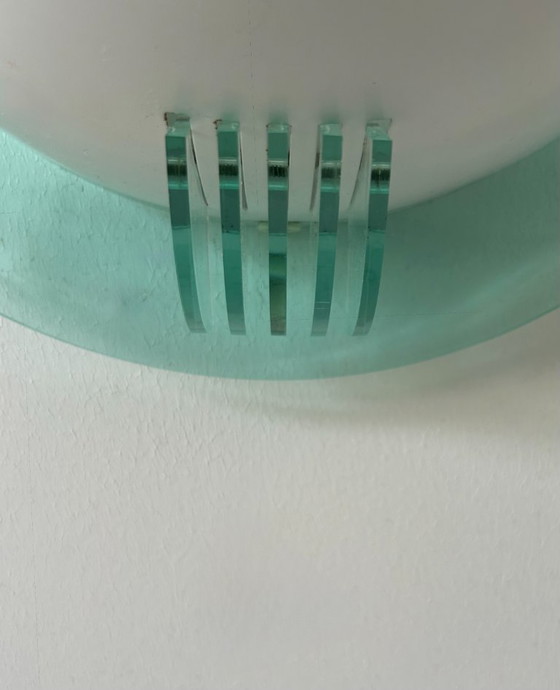 Image 1 of Coppia di applique postmoderniste in metallo bianco e perspex, Francia 1980