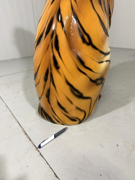 Image 1 of Grande tigre in ceramica, Italia, anni '70