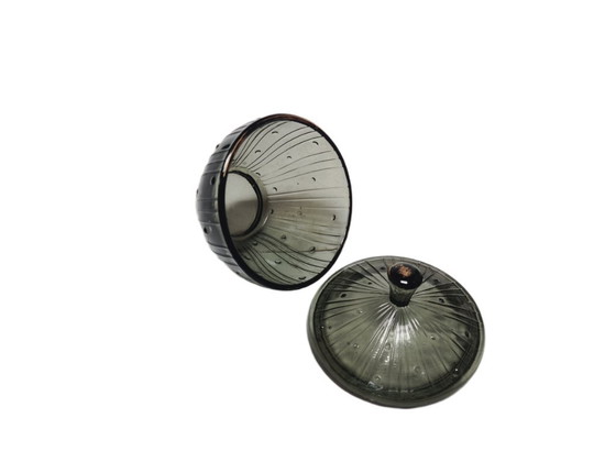 Sucrier Art Déco polonais de la verrerie de Ząbkowice, années 1950 – Ząbkowice Glassworks (photo 8 of 9)