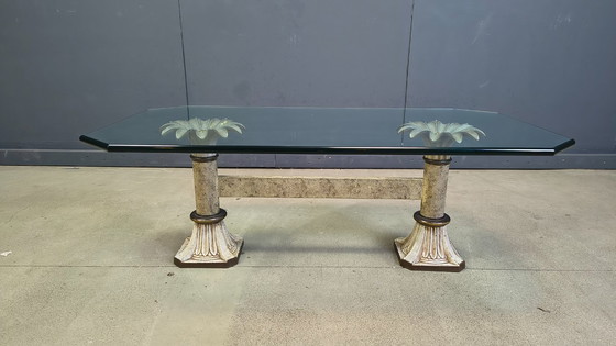 Image 1 of Vintage cast iron flower coffee table, 1960s