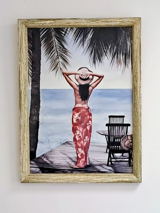 Image 1 of Vahiné - Litografia in cornice