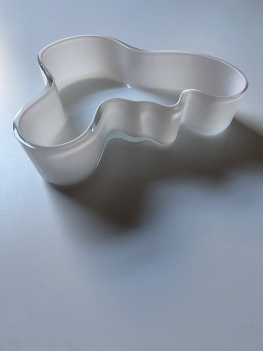 Iittala Alvar Aalto vaas/schaal wit 