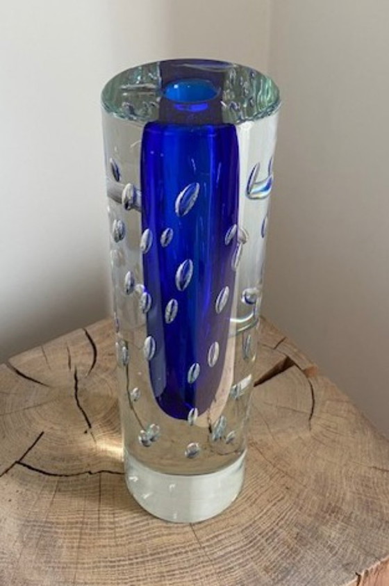 Jan Beranek Czech Republic 1970s Stunning Heavy Sommerso Vase – Jan Beranek Glassworks, Glass (photo 3 of 5)