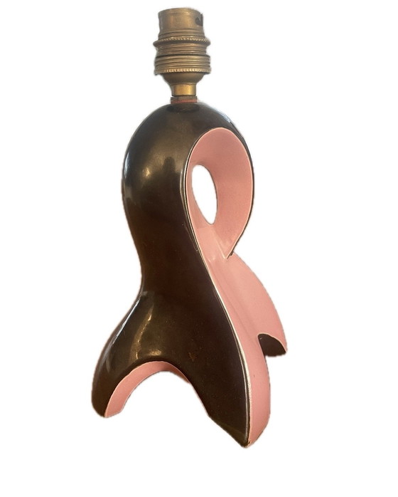 Image 1 of Modernist glazed ceramic lamp base from the 1950s